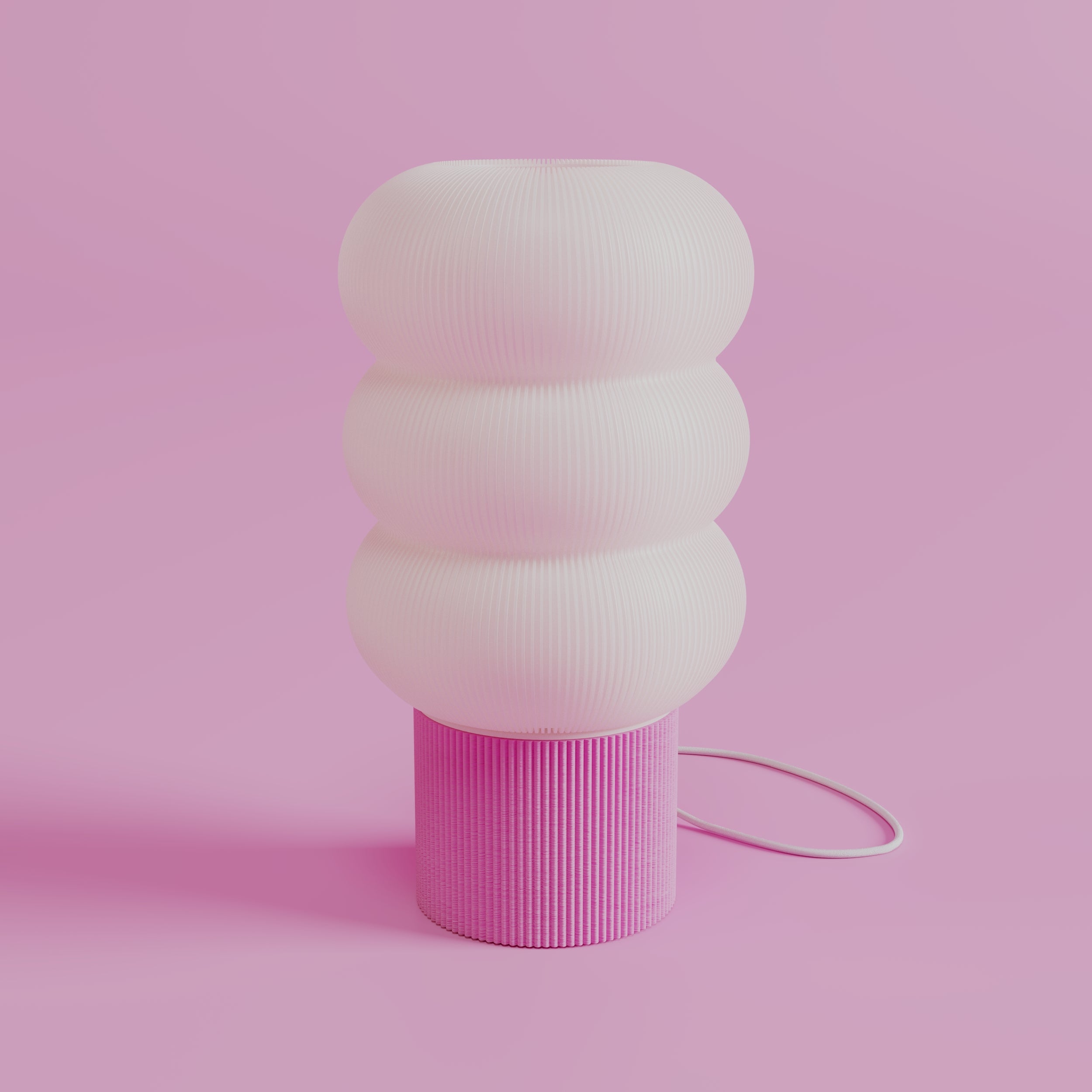 Doumée masa lambası - Pembe